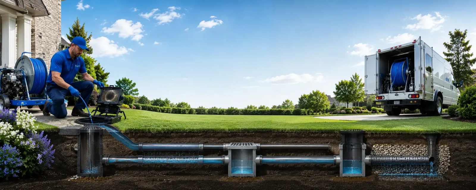 Outdoor drain cleaning information for Kellerton, IA
